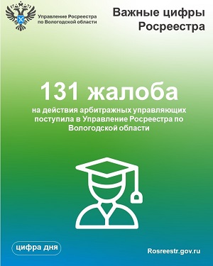  131 жалоба на арбитражных управляющих поступила в Вологодский Росреестр в течение 2022 года
