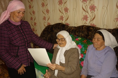 Поздравление со 100-летним юбилеем жительницы сельского поселения Алькино