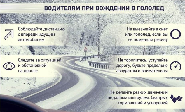 Правила дорожного движения в зимнее время
