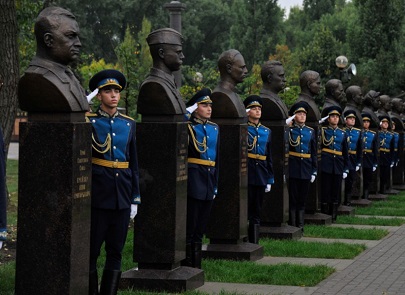 Церемония открытия «Аллеи героев» в Воронеже