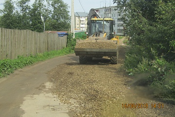 Произведен ремонт дорог в поселке Никольское 