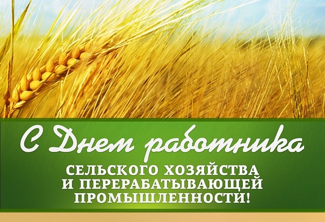  С Денем работников сельского хозяйства  и перерабатывающей промышленности!