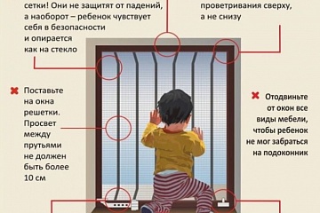 Открытое окно - опасность для ребенка