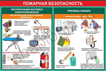 О пожарной безопасности при эксплуатации бытовых электроприборов и печей