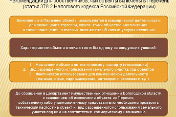 Информация департамента имущественных отношений Вологодской области