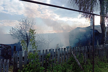 В селе Сосновка горел дом