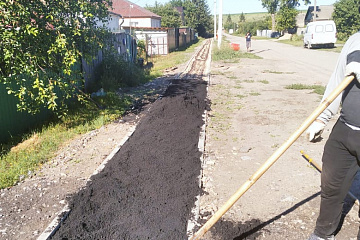Завершены работы по обустройству тротуара в п. 2-го отделения совхоза Победа по ул. Нижняя