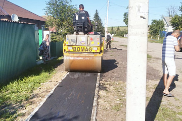 Завершены работы по обустройству тротуара в п. 2-го отделения совхоза Победа по ул. Нижняя