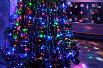 Дом культуры поселка совхоза «2-я пятилетка» украсили к Новогодним и Рождественским праздникам