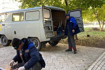 Калужские бригады продолжают аварийно-восстановительные работы в Луганской Народной Республике