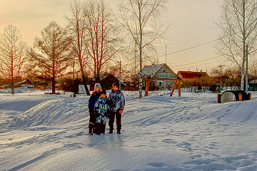 Скейт-парк стал местом для зимних забав